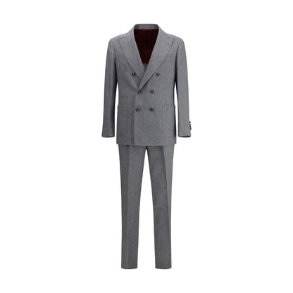 Brunello Cucinelli Gray Linen Two-Piece Suit