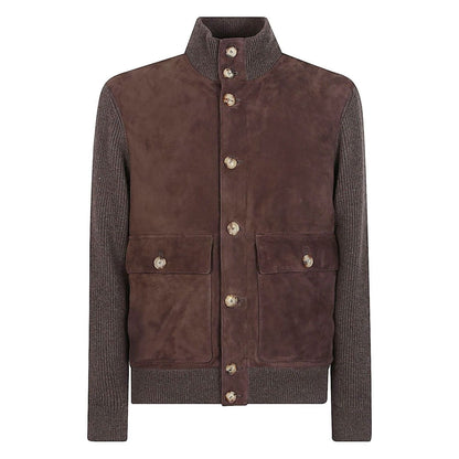 Brunello Cucinelli Suede and cashmere blouson jacket