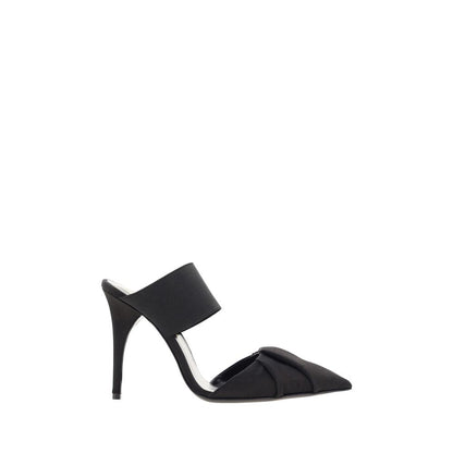 Bruno Frisoni Black Calf Leather Bos Taurus High Heel Pumps with wrap-around design and stiletto heel for AW23 season.