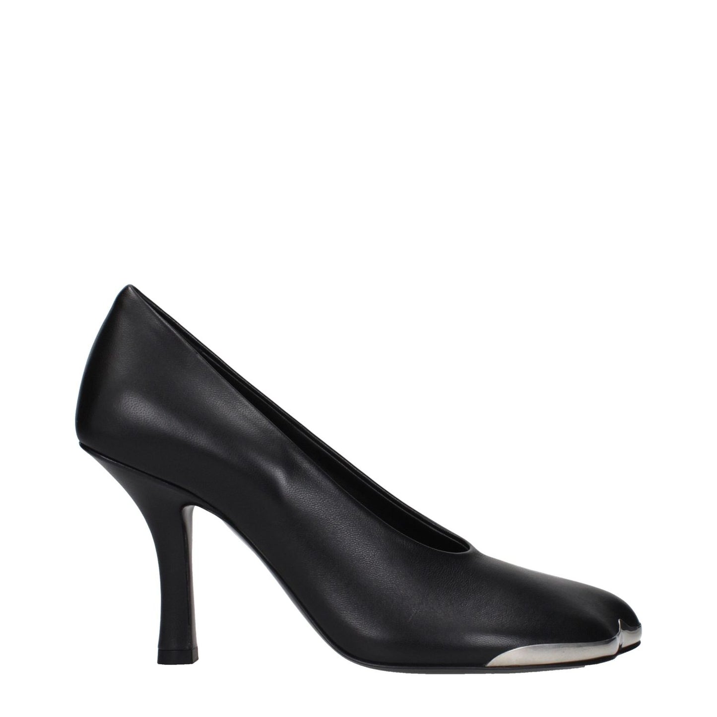 Burberry Black Leather Pumps, sleek high heel shoes, MPN 809501SHOES8, stylish black leather pumps, luxury footwear by Burberry.
