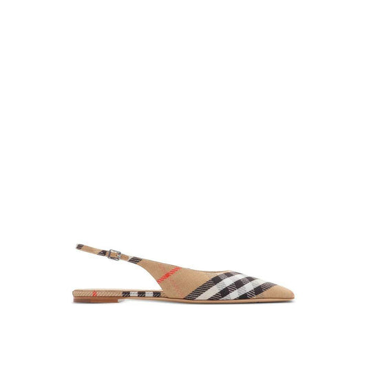 Burberry Check Birdie Slingback Ballerina Flats BU-8894110236884-36