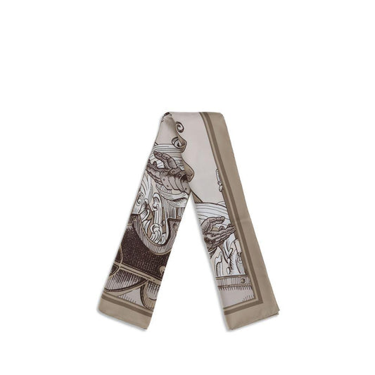 Burberry Knight Engraving print silk Scarf BU8114819C3470BB