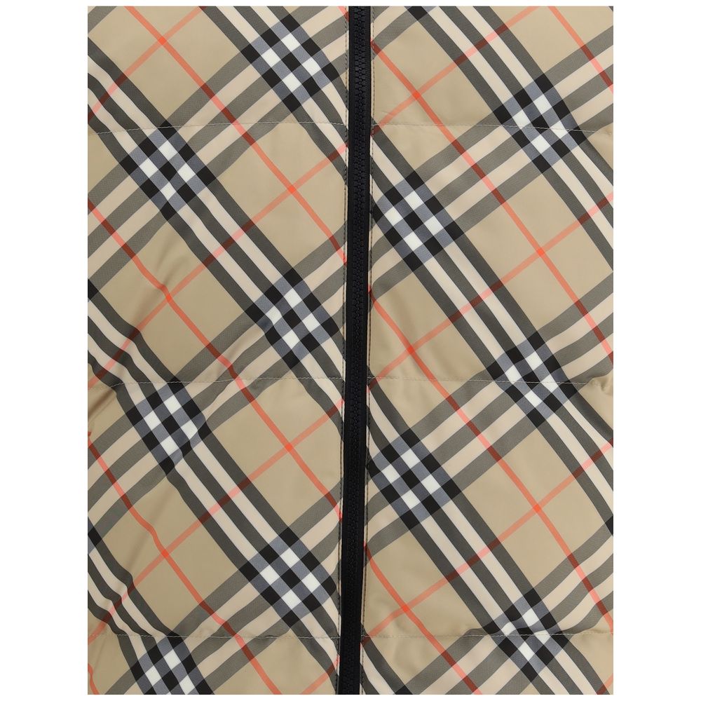 Burberry Multicolor Polyamide Clothing reversible check design jacket with zip closure and iconic Burberry Check pattern.