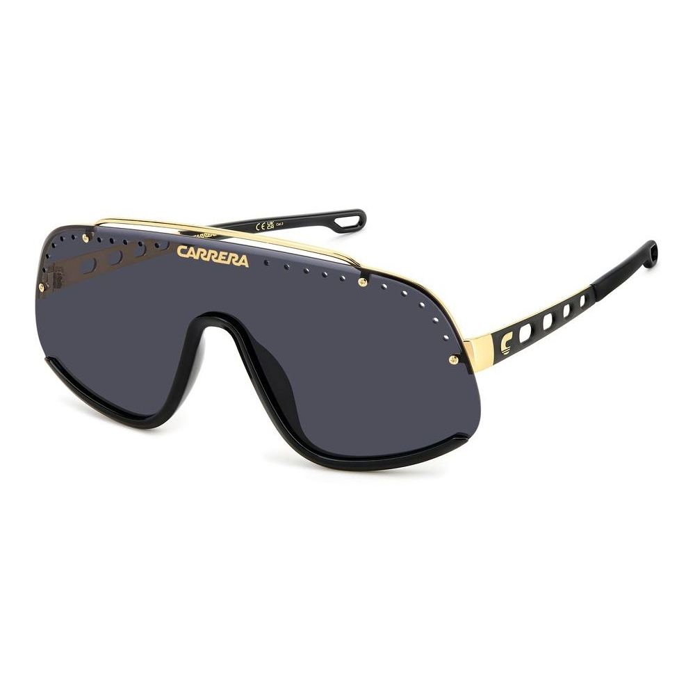 CARRERA MOD. FLAGLAB 16 unisex metal sunglasses with a stylish design, featuring black lenses and gold accents. Ideal eyewear choice.