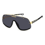 CARRERA MOD. FLAGLAB 16 unisex metal sunglasses with a stylish design, featuring black lenses and gold accents. Ideal eyewear choice.