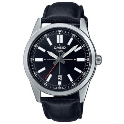 CASIO COLLECTION Mod. CASUAL DATE - LEATHER. BLACK