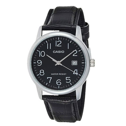 CASIO COLLECTION Mod. DATE. LEATHER - BLACK