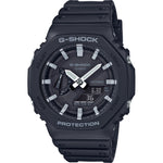 CASIO G-SHOCK Mod. OAK Black wristwatch, water resistant 20 ATM, carbon & resin case, resin strap, quartz movement, multifunction dial.