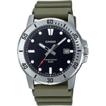 CASIO SPORT COLLECTION Mod. DIVER 50M - BLACK wristwatch with quartz movement, 5 ATM water resistance, 45mm stainless steel case.