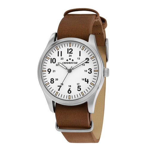 CHRONOSTAR MOD. R3751313002 wristwatch for men, 39mm case, quartz movement, brown strap