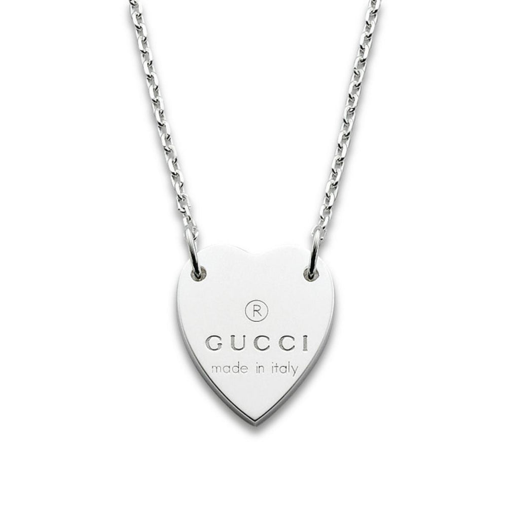 Image of COLLANE GUCCI MOD. HEART necklace, heart-shaped pendant with 'Gucci made in Italy' engraving.