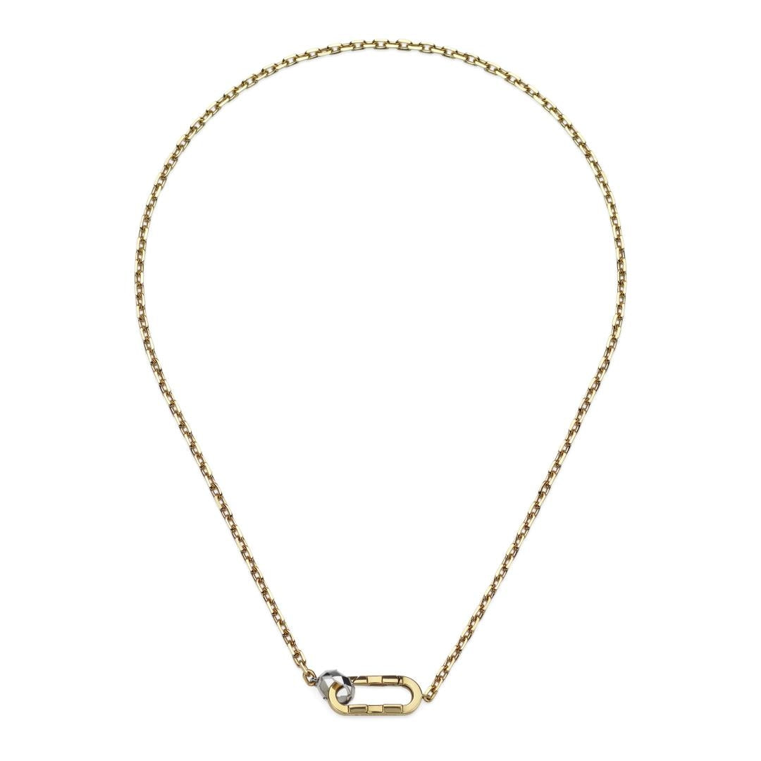 COLLANE GUCCI MOD. YBB786671001 elegant gold necklace on white background
