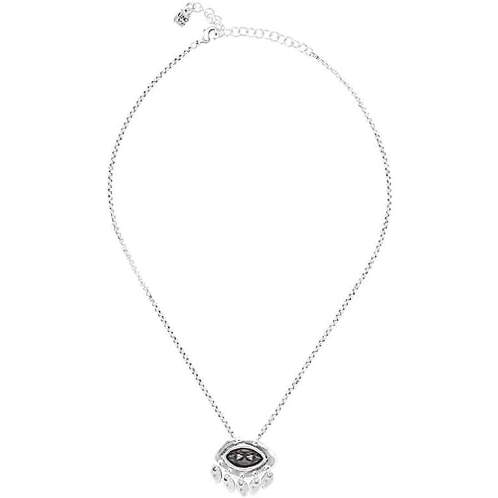 COLLANE UNO DE 50 MOD. UD_COL1397NGRMTL0U necklace with pendant on white background.