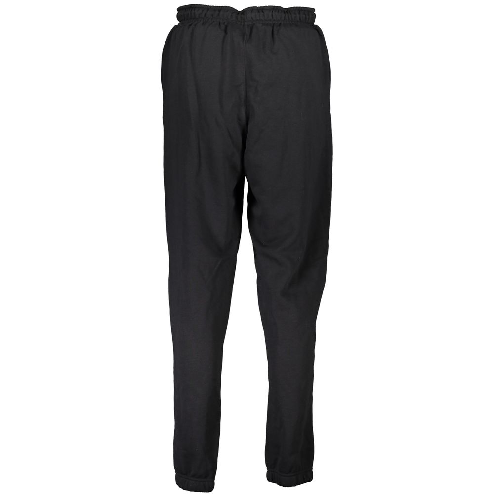 Calvin Klein Black Cotton Women's Sweatpant with elastic waist and ankle cuffs, displayed from the back view.