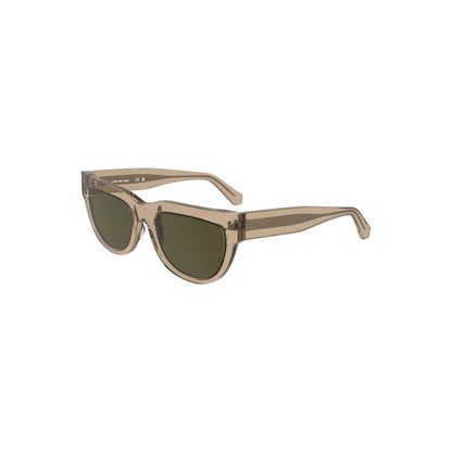 Calvin Klein Brown Acetate Women Sunglasses with chic square lens, perfect for style-conscious fashionistas.