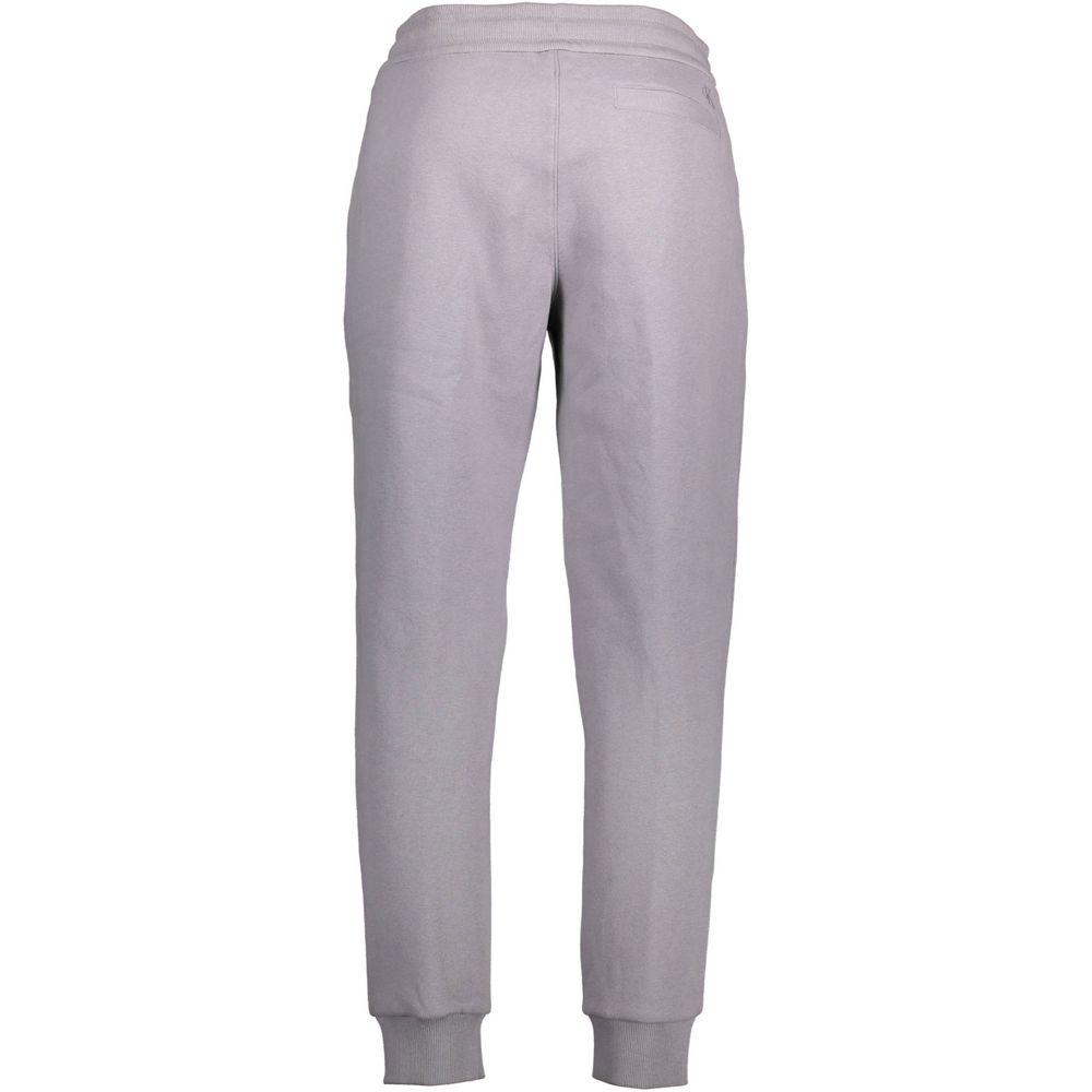 Back view of Calvin Klein Gray Cotton Men Joggers showcasing premium material and elegant design for stylish comfort.