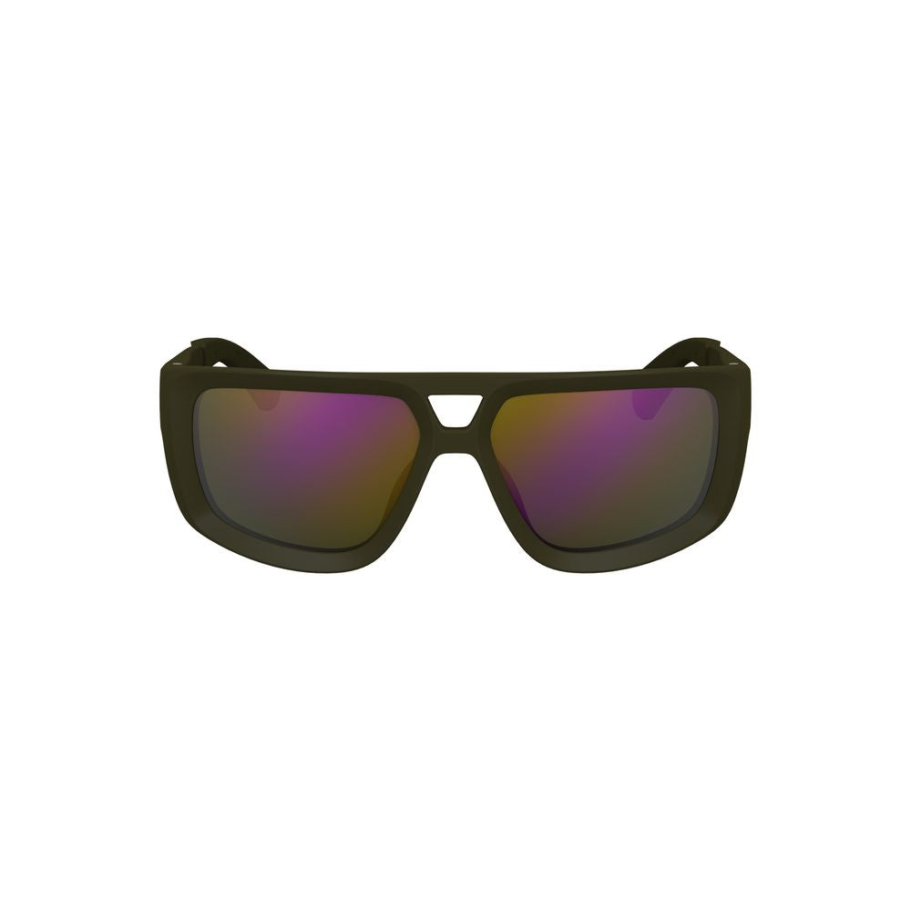 Calvin Klein Green Plastic Men Sunglass with square lenses and durable frame, ideal for modern fashion-forward style.