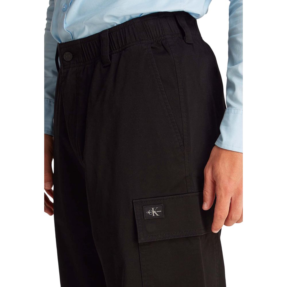 Calvin Klein Jeans Black Cotton Cargo Pants