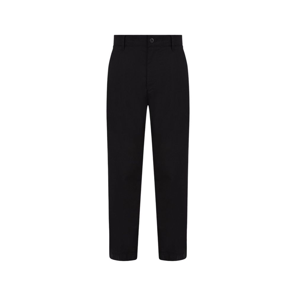 Calvin Klein Jeans Black Recycled Cotton Chino Pants with tapered design for style and comfort, made from 97% recycled cotton, ideal for any occasion.