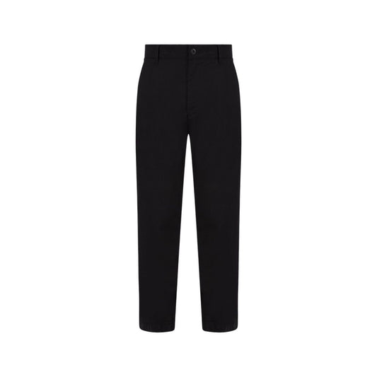 Calvin Klein Jeans Black Recycled Cotton Chino Pants with tapered design for style and comfort, made from 97% recycled cotton, ideal for any occasion.
