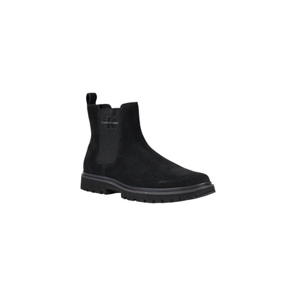Calvin Klein Jeans Black Suede Leather Chelsea Boots