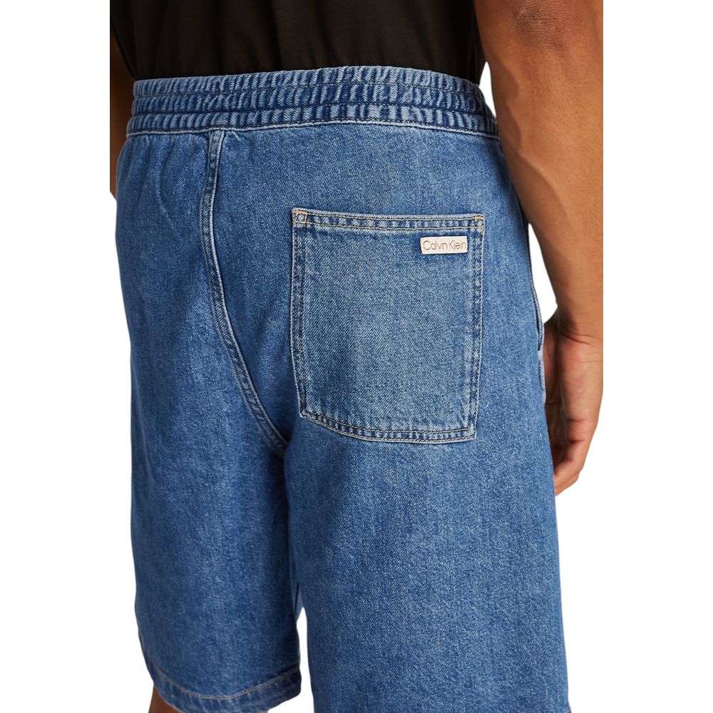 Calvin Klein Jeans Blue Cotton Bermuda Shorts