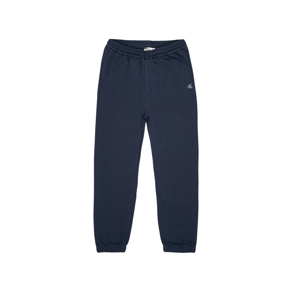 Calvin Klein Jeans Blue Organic Cotton Joggers (Workout Pants) with elastic cuffs and adjustable drawstring for comfort