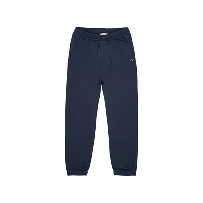 Calvin Klein Jeans Blue Organic Cotton Joggers (Workout Pants) with elastic cuffs and adjustable drawstring for comfort