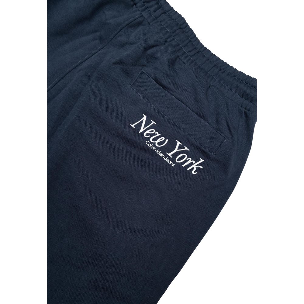 Calvin Klein Jeans Blue Organic Cotton Joggers (Workout Pants) with New York embroidery on pocket