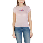 Woman wearing Calvin Klein Jeans Multicolor Recycled Cotton T-Shirt