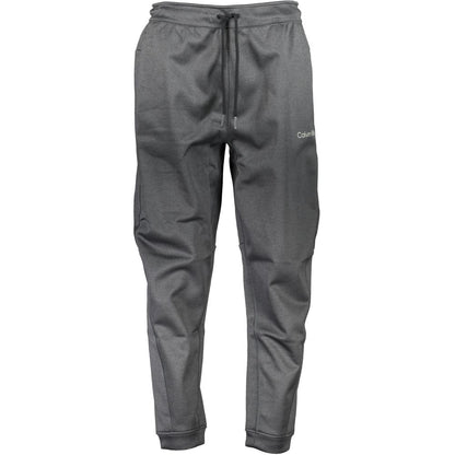 Calvin Klein Nero Polyester Men's Track Pant in gray, featuring sustainable and luxurious design with logo detail, eco-conscious and stylish.