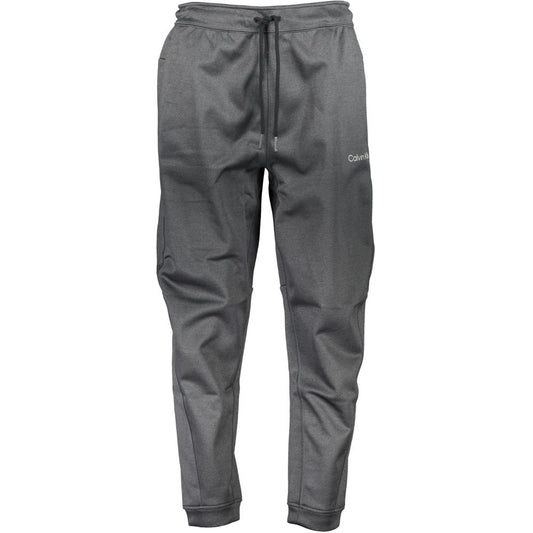 Calvin Klein Nero Polyester Men's Track Pant in gray, featuring sustainable and luxurious design with logo detail, eco-conscious and stylish.