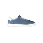 Carrera Blue Polyester Sneaker with laces, contrast details, and logo, stylish sports footwear.