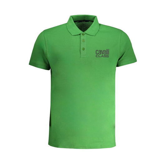 Cavalli Class Verde Cotton Men Polo Shirt
