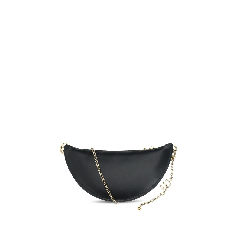 Chloé Icons Shoulder Bag in brown lambskin with gold chain, Horse Medal detail, and signature Chloé Iconic charms, adjustable for versatile wear.