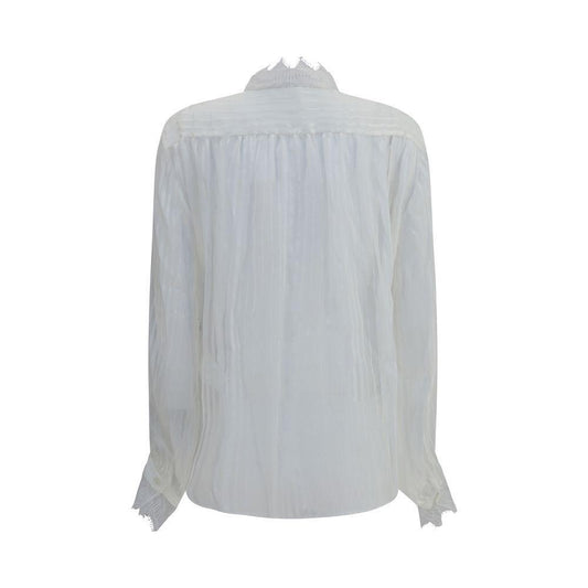 Chloé Ruffled silk muslin and lace Blouse CH-CH25AHT38917107-IT36 | XS