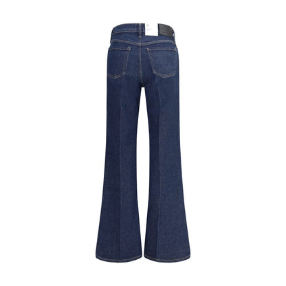 Citizens of Humanity Blue Cotton Flared Jeans, back view showing flared legs and classic five-pocket design.