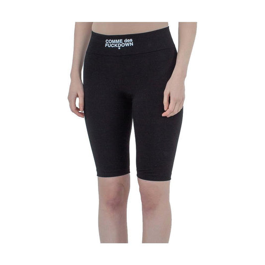 Comme Des Fuckdown Black Polyester Women Leggings