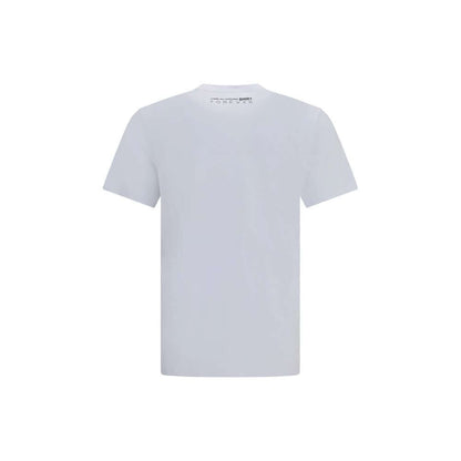 Comme Des Garçons White Cotton Sportswear T-Shirt with crew neck and minimalist logo on back, 100% cotton, AW25 season.