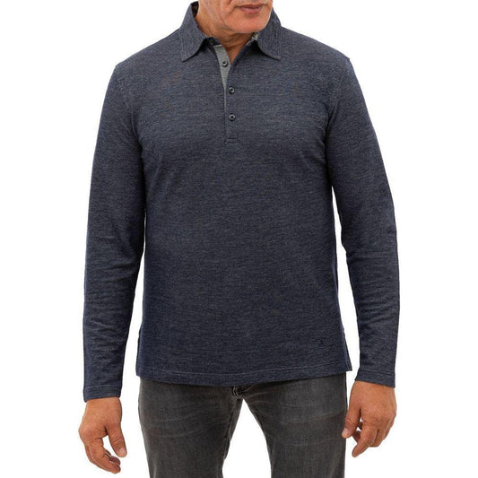 Corneliani Blue Wool Polo Shirt CO-7724673-IT50 | L