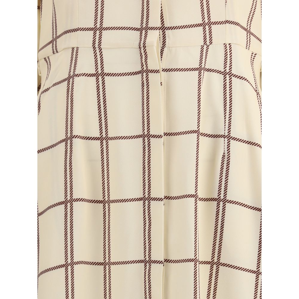 Crida Milano Multicolor Viscose Casual Dress showcasing checked pattern and side pockets, perfect for versatile elegance.