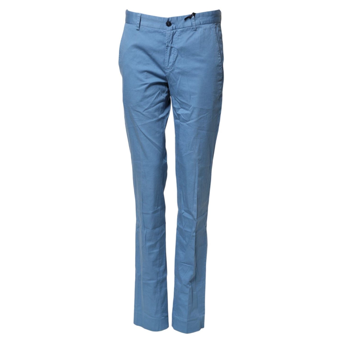 Daniele Alessandrini Blue Cotton Mid Waist Straight Men Denim Jeans stylish modern