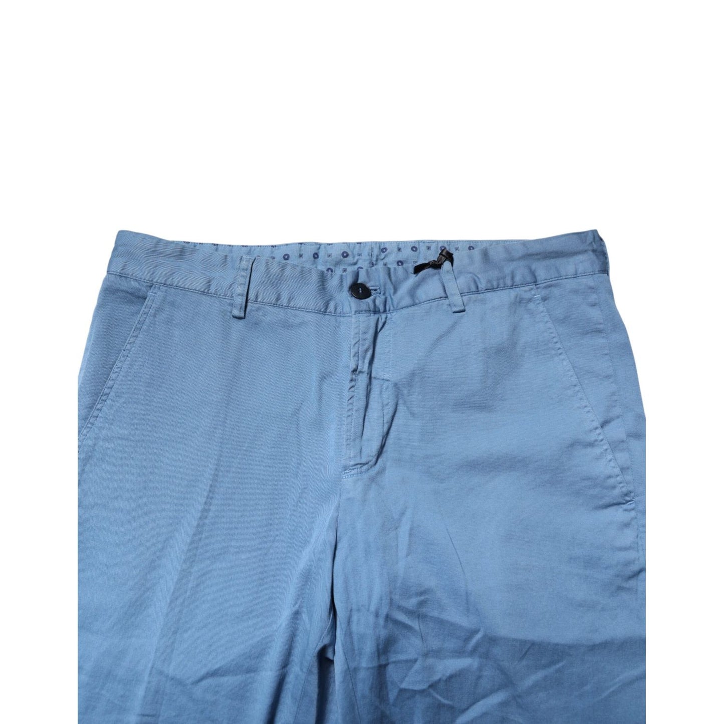 Daniele Alessandrini Blue Cotton Mid Waist Straight Men Denim Jeans