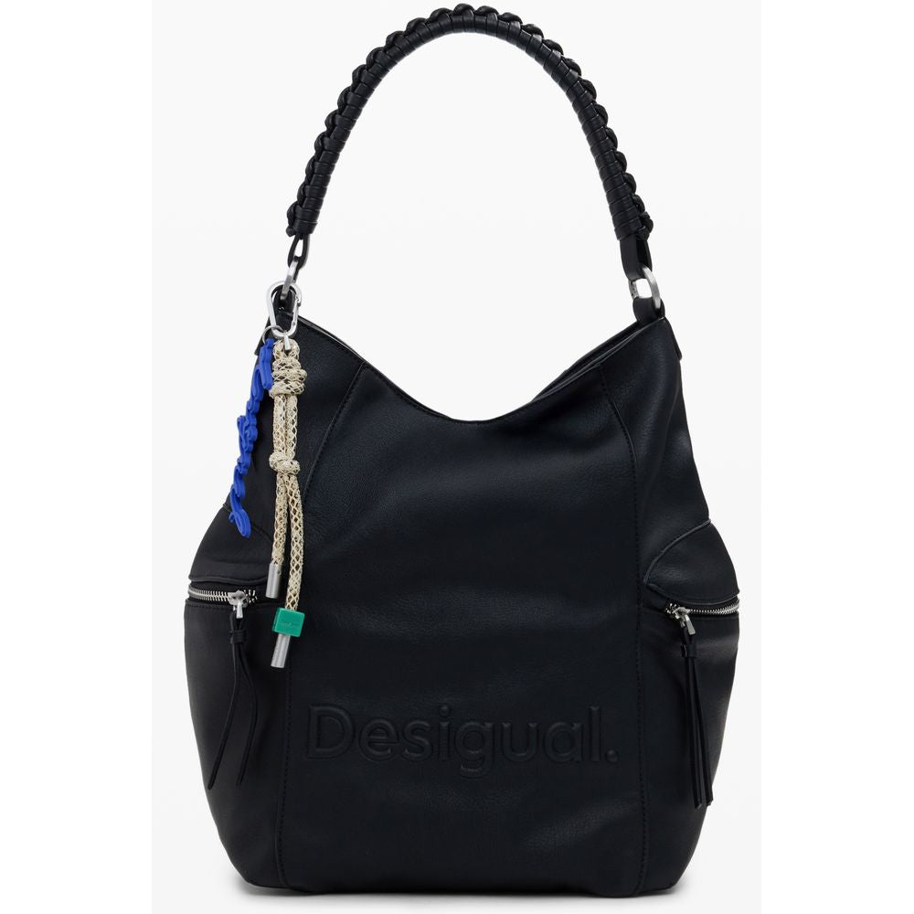 Front view with bag zipped and handles upright.