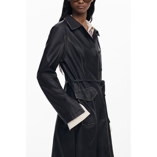 Desigual Black Polyethylene Women Coat DE-39771-XS