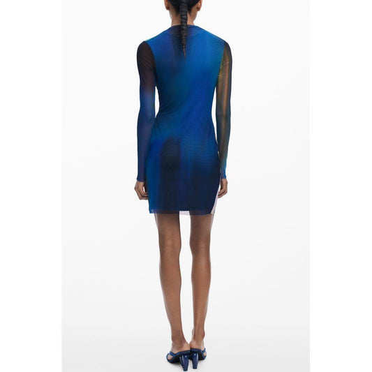Desigual Blue Polyester Women Dress DE-39784-XS