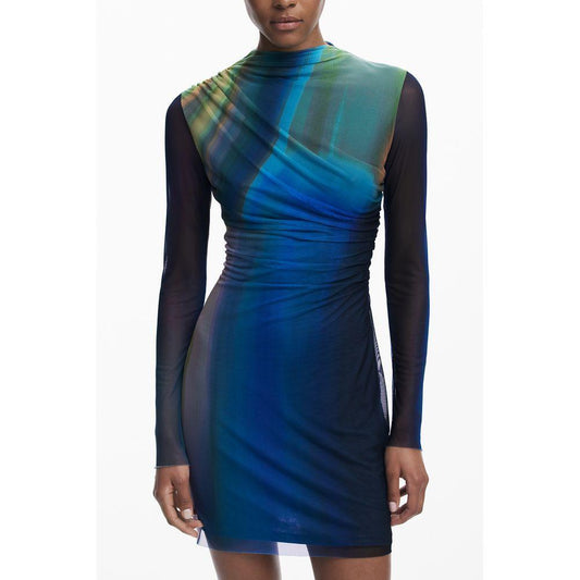 Desigual Blue Polyester Women Dress DE-39784-XS