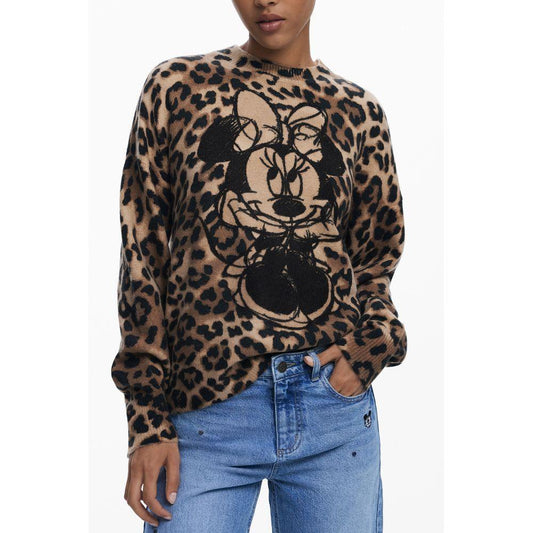 Desigual Brown Elastane Women Sweater DE-39753-S
