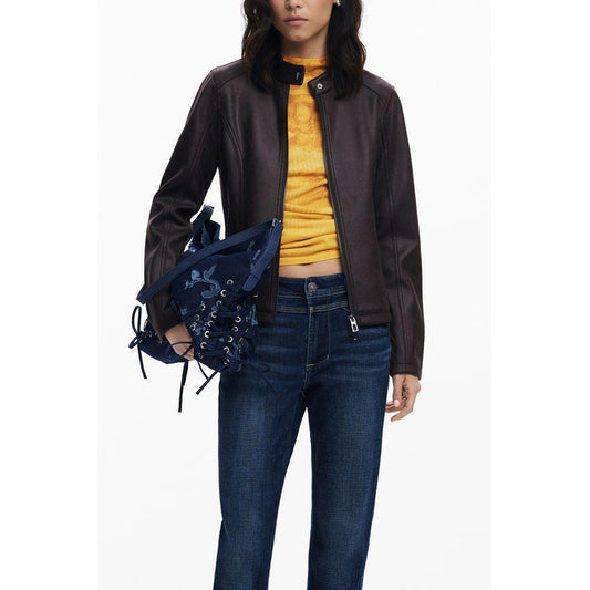Desigual Brown Polyester Women's Jacket DE-39778-XS