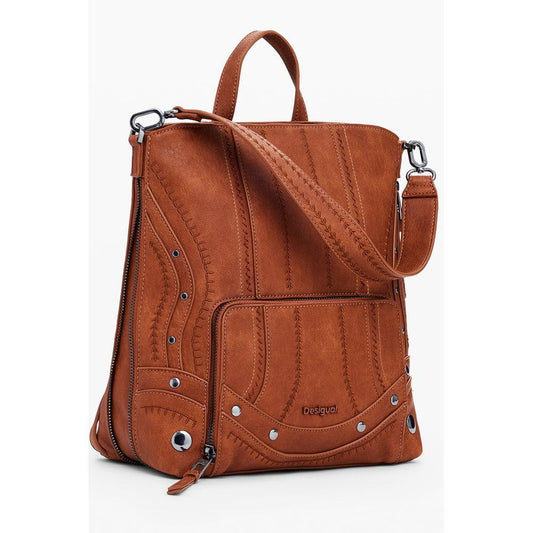 Desigual Brown Polyethylene Women Mini Backpack DE-39795